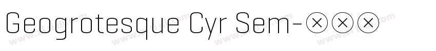 Geogrotesque Cyr Sem字体转换